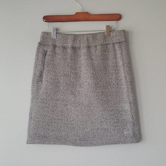 Woolrich Gray Fleece Pull On Mini Skirt Small - Picture 1 of 6